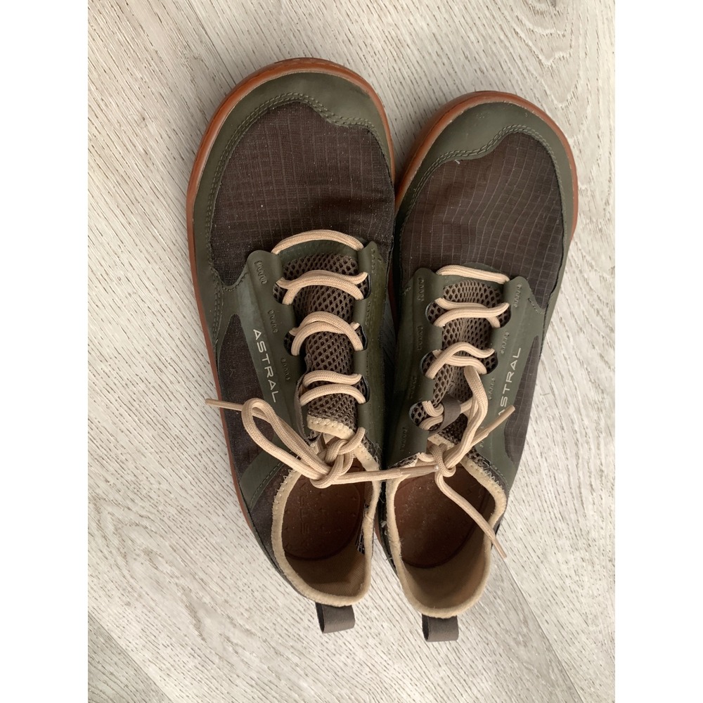 Astral Loyak ACWS Women 9 Water Shoes Olive Green Brown Hiking Sneakers Gorpcore